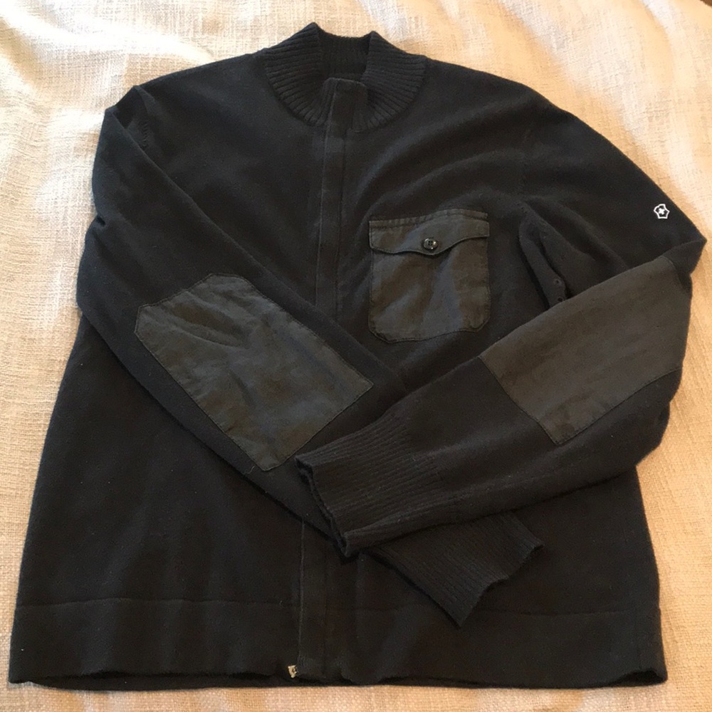 Black full zip Victorinox sweater
